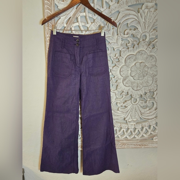 Maeve Anthropologie Women's The Junie Jean High Rise Wide Leg Flare Leg Pants 24 - Picture 4 of 6